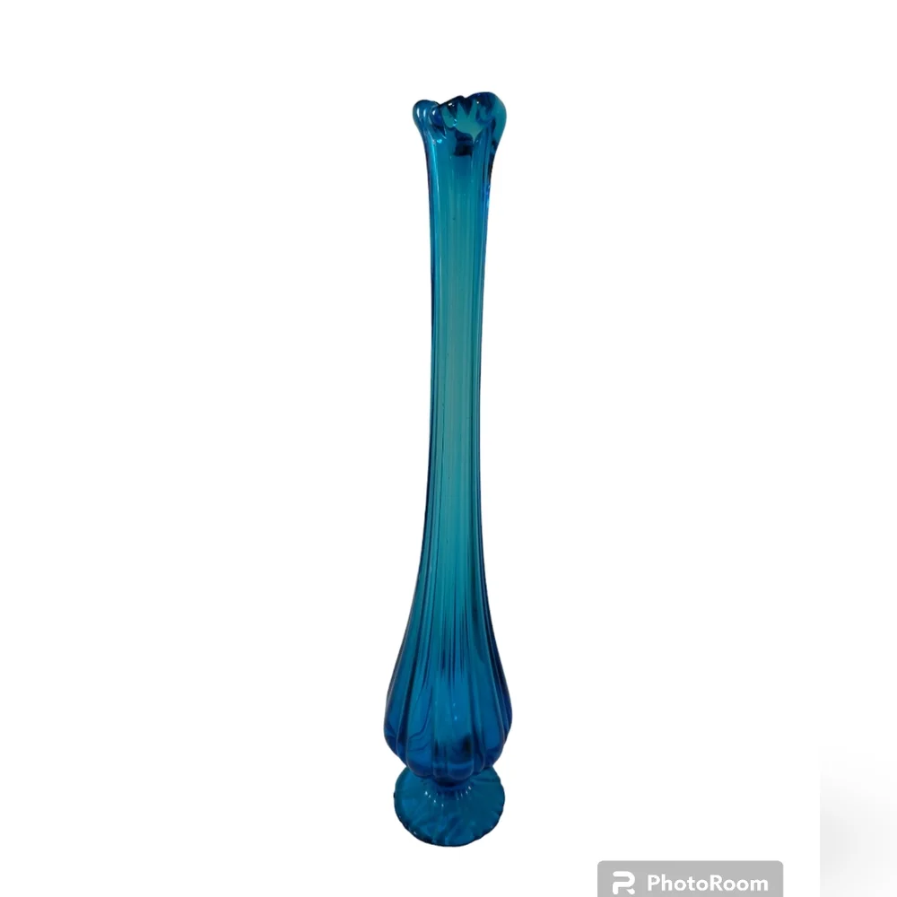 L.E. Smith blue glass